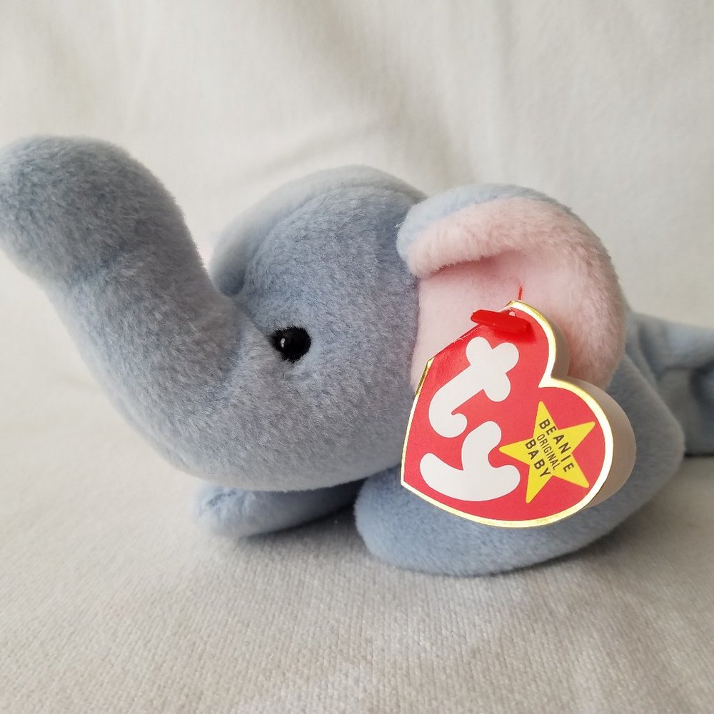 TY Beanie Babies Peanut The Elephant #4062 1995, Vintage, Collectible, Retired